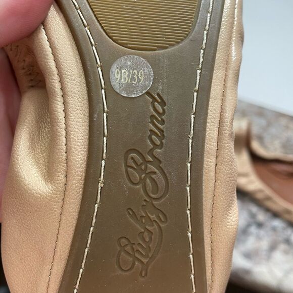 Lucky Brand Tan Leather Round Toe Ballet Flats - Picture 7 of 8
